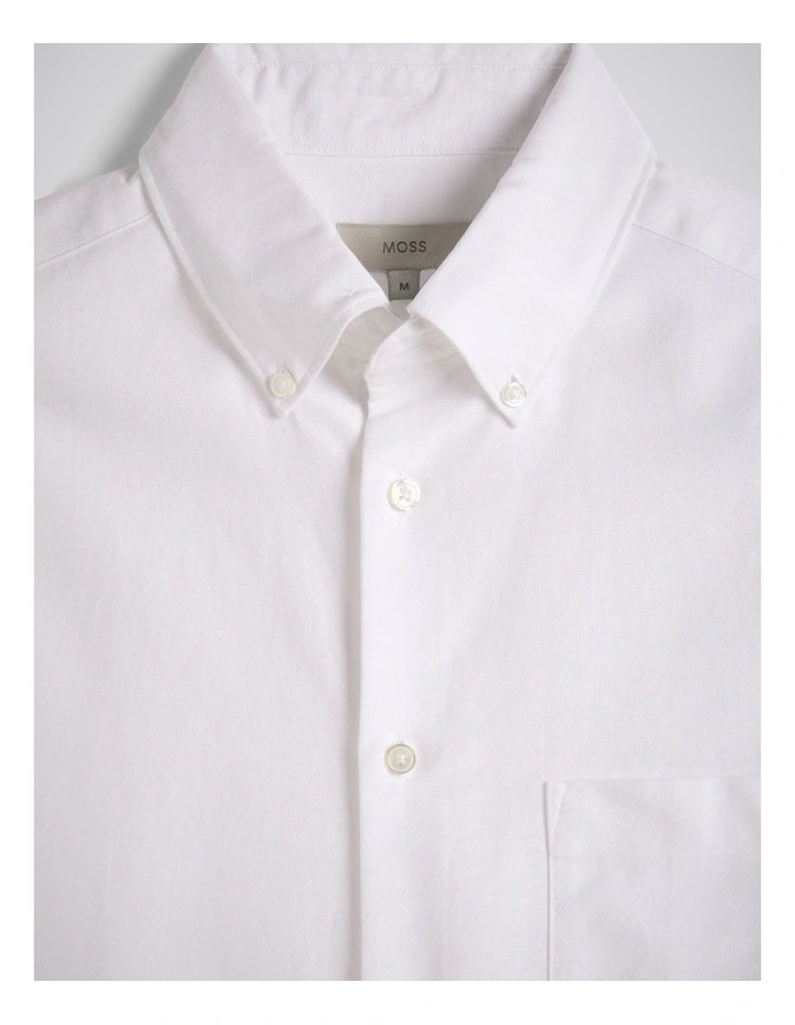 White Washed Cotton Oxford Shirt image 3