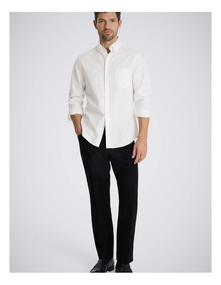 White Washed Cotton Oxford Shirt image 4