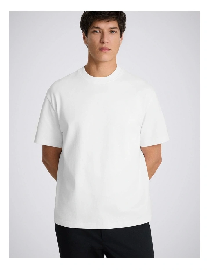 White Heavy Weight Cotton T-Shirt image 1
