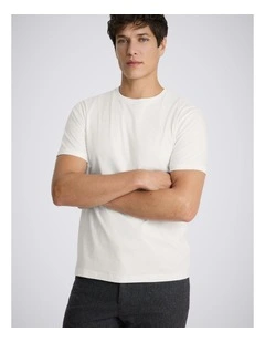 White Cotton Crew-Neck T-Shirt