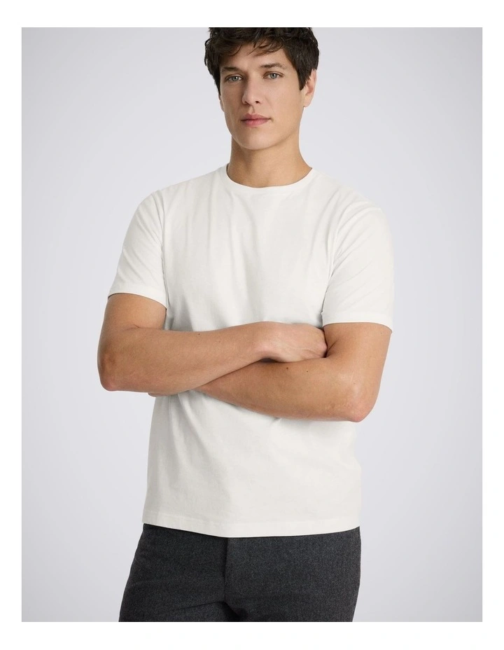 White Cotton Crew-Neck T-Shirt image 1