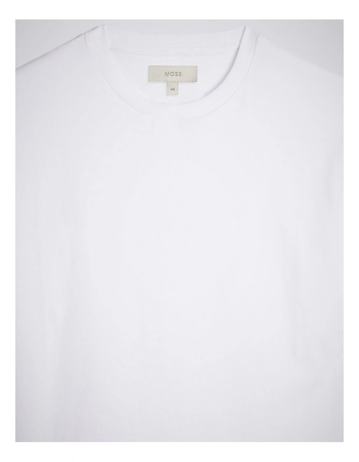 White Cotton Crew-Neck T-Shirt image 5