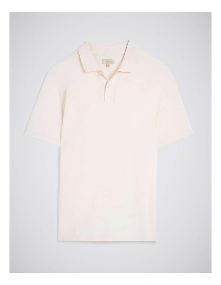 Off-White Cotton Pique Polo Shirt image 4