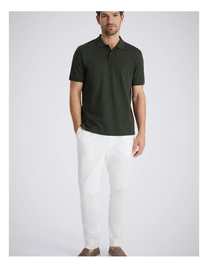 Khaki Cotton Pique Polo Shirt image 2