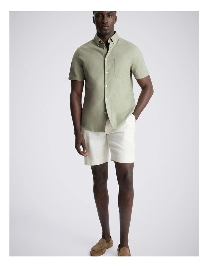Sage Short Sleeve Cotton Oxford Shirt image 2