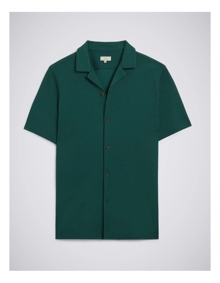 Emerald Knitted Cuban Collar Shirt image 4