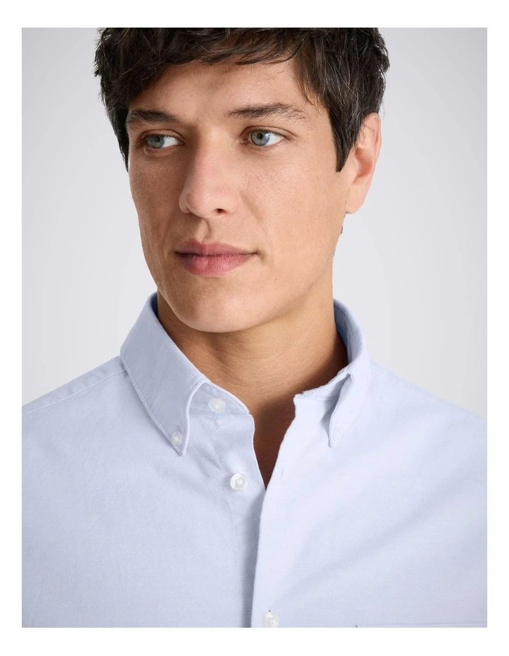 Sky Short Sleeve Cotton Oxford Shirt image 3
