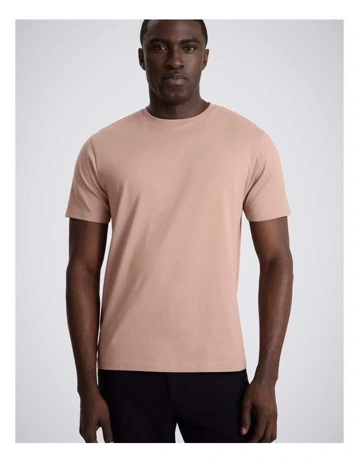 Light Mauve Cotton Crew-Neck T-Shirt image 1