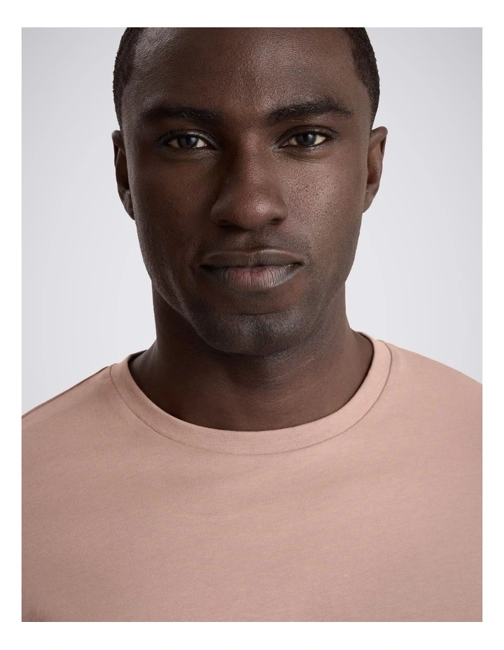 Light Mauve Cotton Crew-Neck T-Shirt image 2