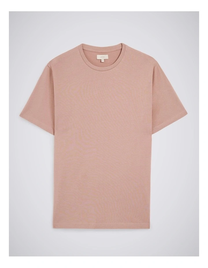 Light Mauve Cotton Crew-Neck T-Shirt image 4