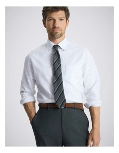 Blue Stripe Washed Cotton Oxford Shirt