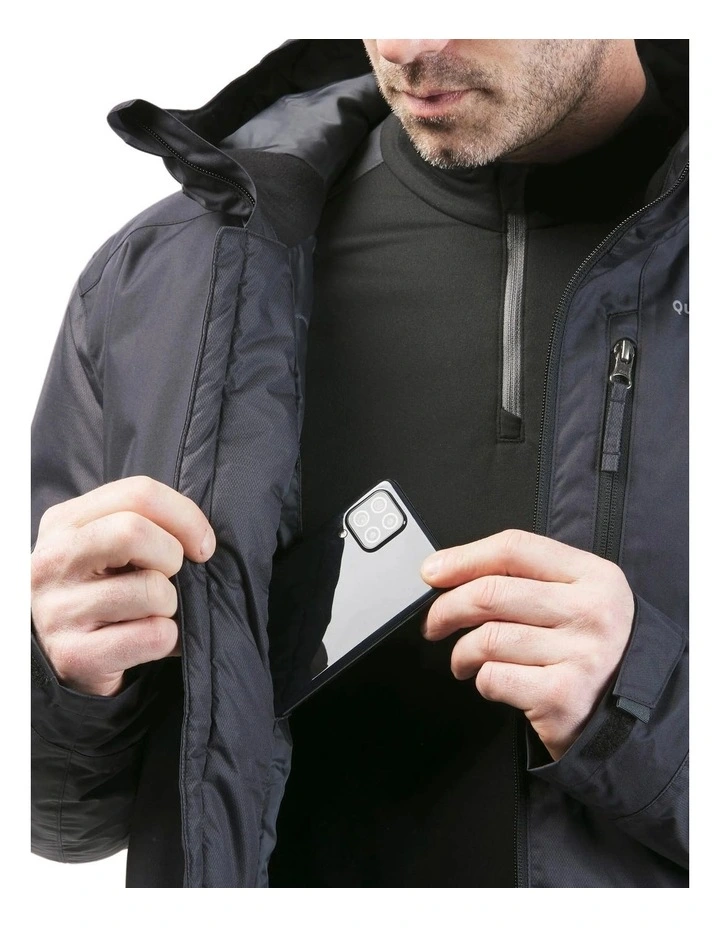 Decathlon - Mens waterproof hiking jacket -10C, NH500 - Black image 2