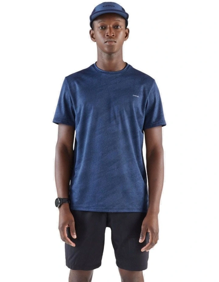 Decathlon - Men's Breathable Running T-shirt KIPRUN Run 500 Dry - Midnight blue image 1