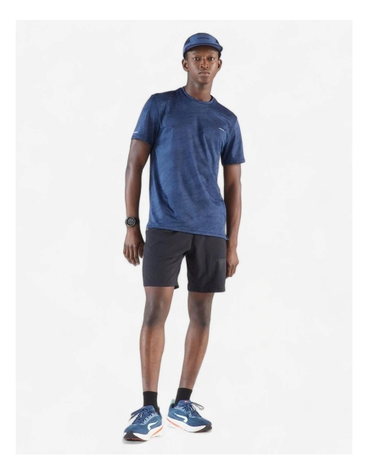 Decathlon - Men's Breathable Running T-shirt KIPRUN Run 500 Dry - Midnight blue image 3