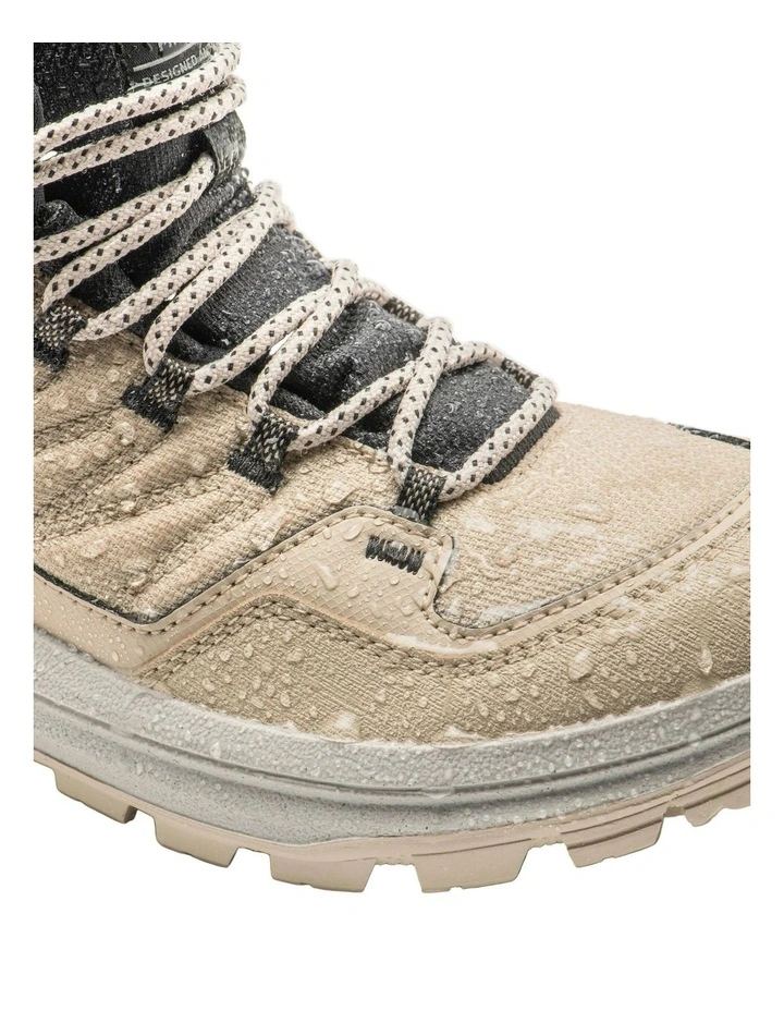 Decathlon - Womens waterproof high-rise hiking boots, MH100 - Beige image 5