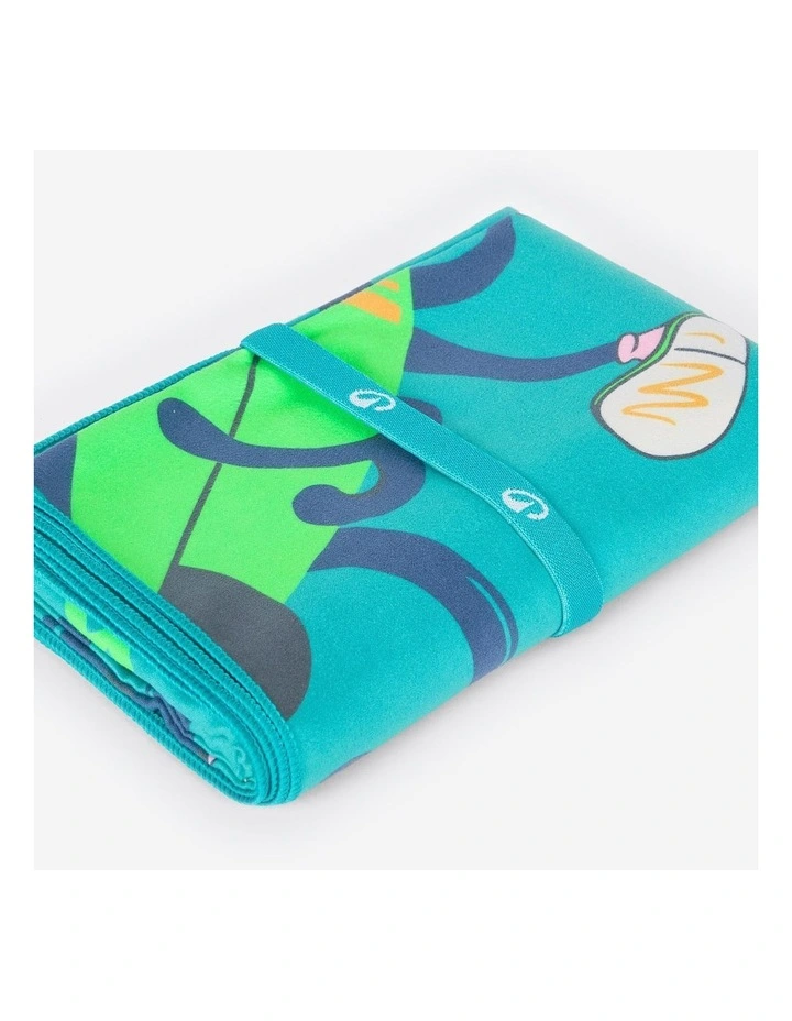 Microfibre Swimming Towel Size XL 110 x 175 cm, friends print turquoise image 3