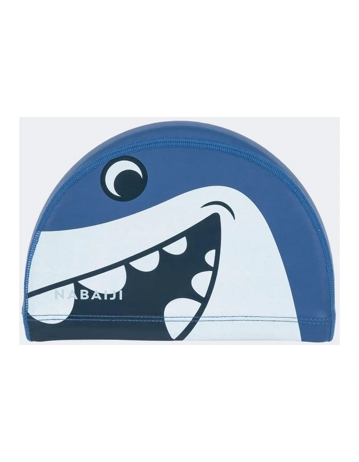 Decathlon - Coated mesh swim cap - Printed fabric - Size S - Shark blue image 2