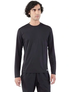 Decathlon - Men's Running Long-Sleeved T-Shirt Anti-UV - Kiprun Dry 500 UV Black