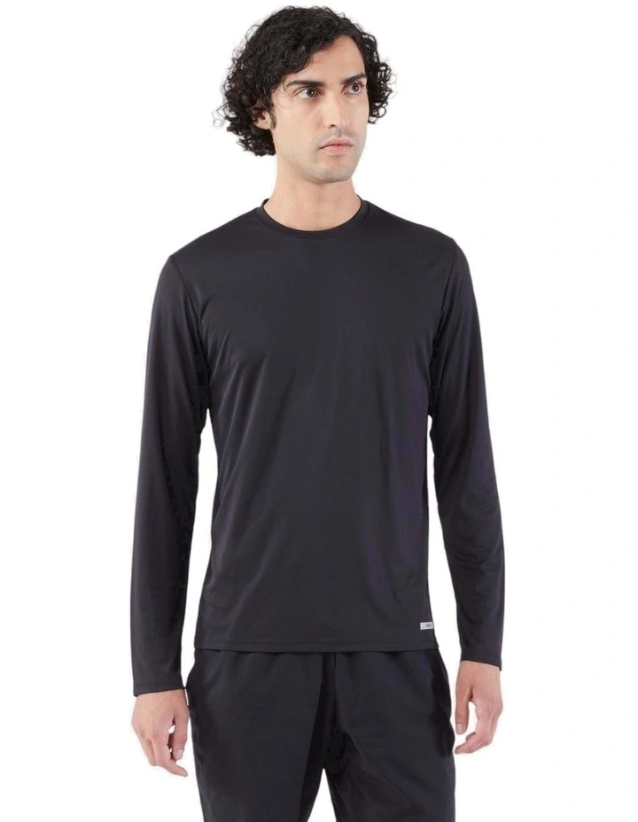 Decathlon - Men's Running Long-Sleeved T-Shirt Anti-UV - Kiprun Dry 500 UV Black image 1
