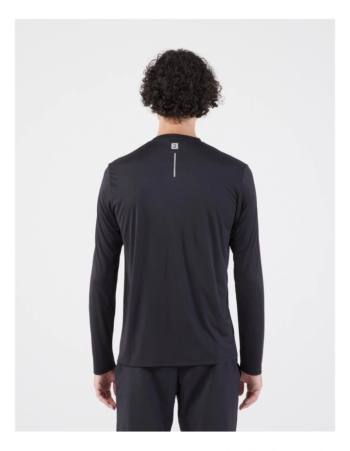 Decathlon - Men's Running Long-Sleeved T-Shirt Anti-UV - Kiprun Dry 500 UV Black image 2