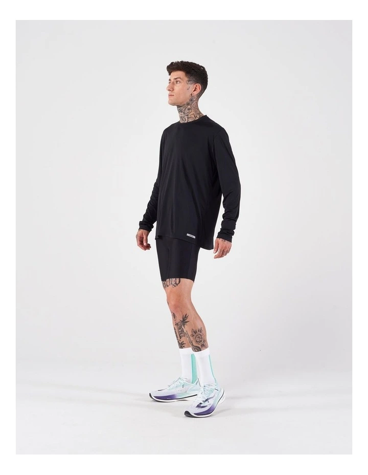 Decathlon - Men's Running Long-Sleeved T-Shirt Anti-UV - Kiprun Dry 500 UV Black image 5