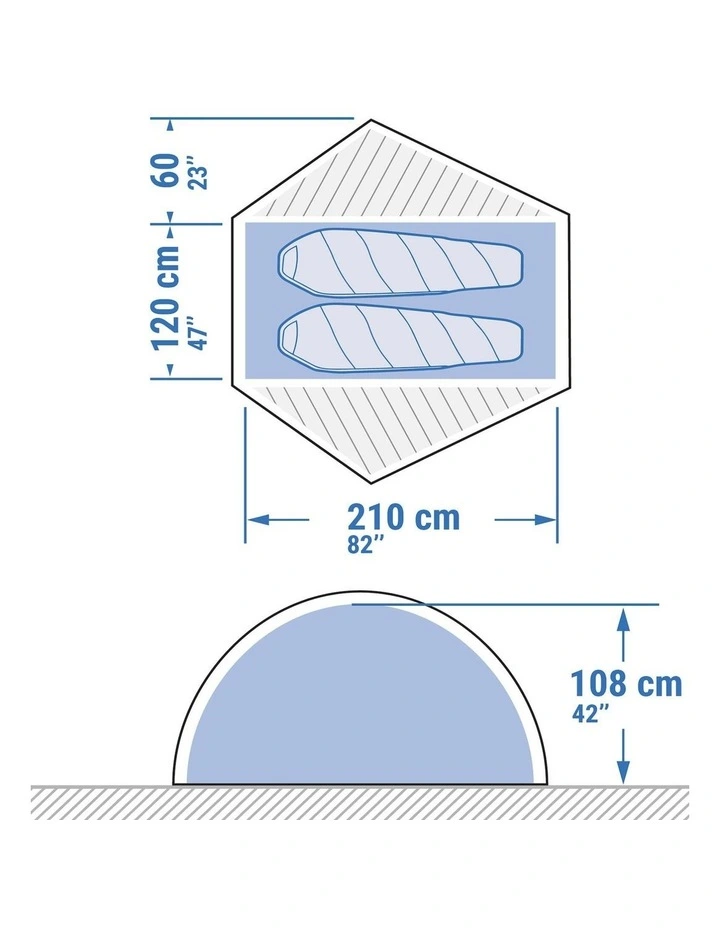 Decathlon - Dome Trekking Tent -  2 person - MT500 Mesh image 6