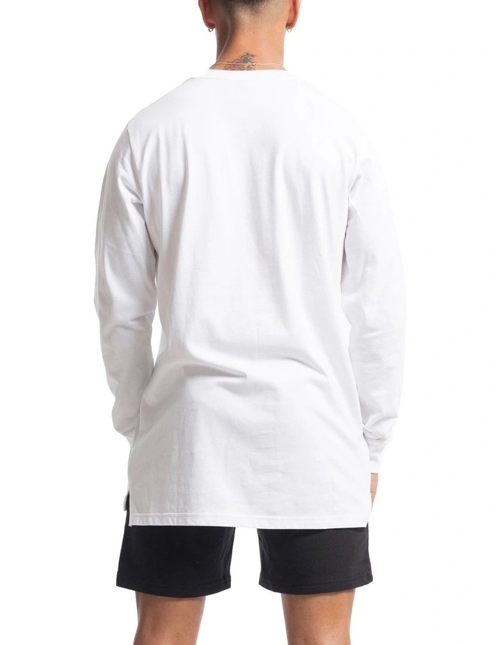 Contract Rise Long Sleeve Tee in White image 2