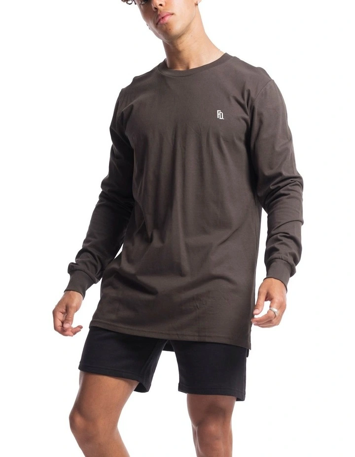 Contract Rise Long Sleeve Tee in Vintage Black image 3