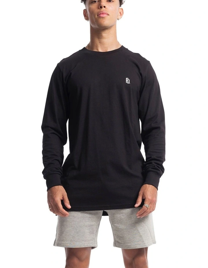 Contract Rise Long Sleeve Tee in Black image 1