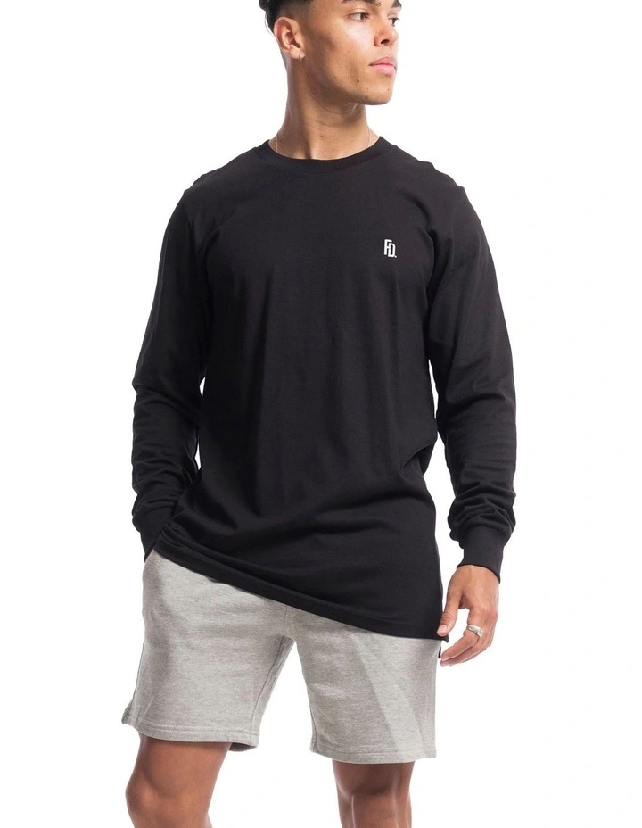 Contract Rise Long Sleeve Tee in Black image 3