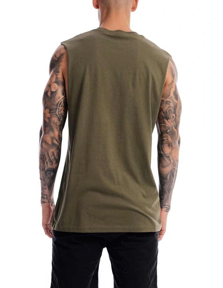 Big Cypher Tank in Olive image 2