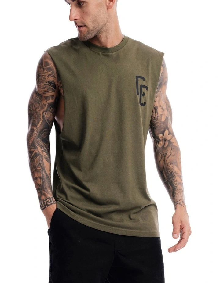 Big Cypher Tank in Olive image 3