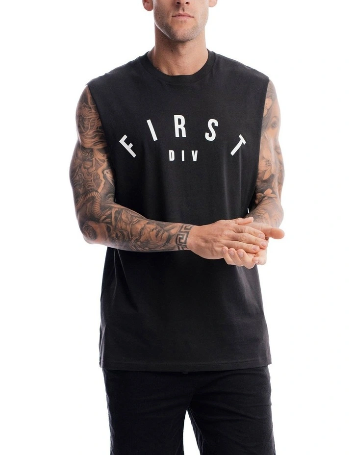 Core Logo Tank in Vintage Black image 3
