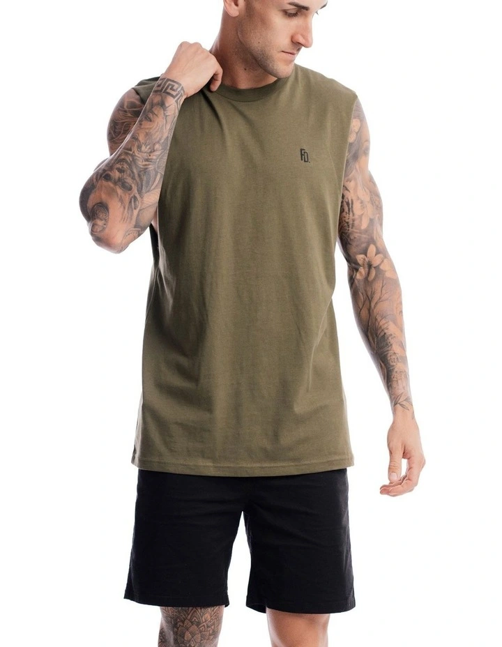 Contract Rise Tank in Olive image 3