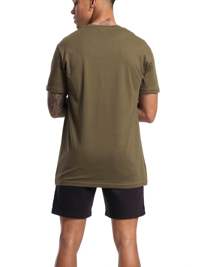Core Logo Tee in Olive image 2