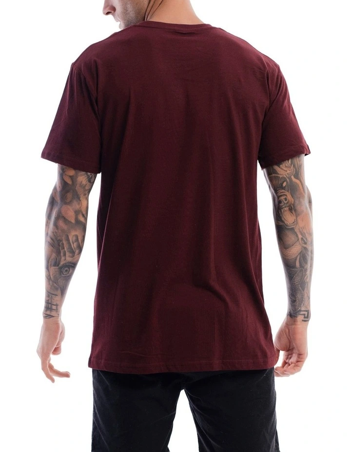 Core Logo Tee in Oxblood image 2