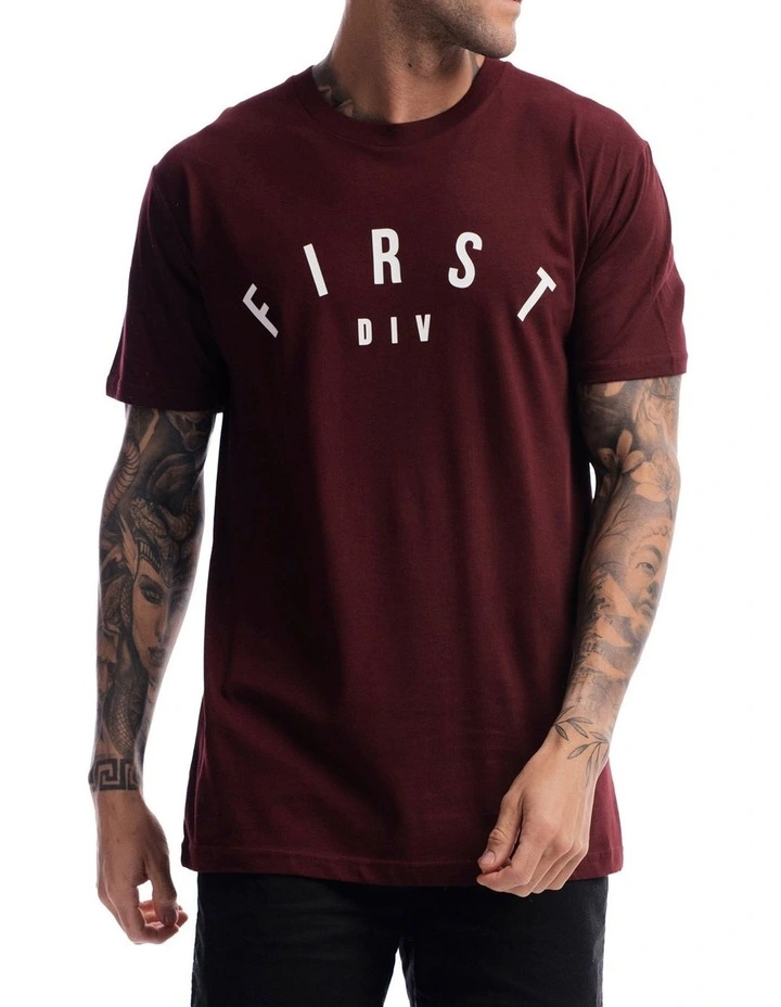 Core Logo Tee in Oxblood image 3