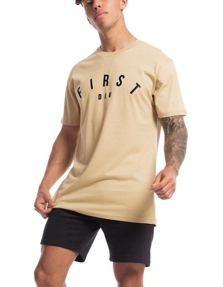 Core Logo Tee in Camel image 3