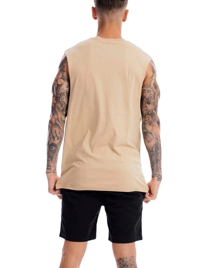 Core Logo Tank in Camel image 2