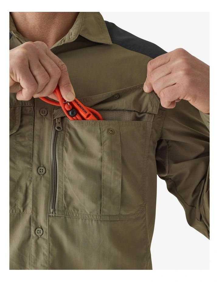 Decathlon - LIGHT AND BREATHABLE LONG-SLEEVED SHIRT 520 GREEN image 3