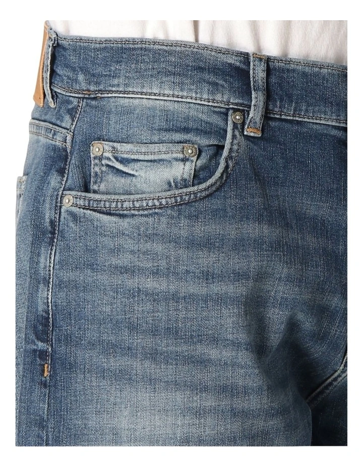 Damon Straight Leg Jeans in Blue image 4
