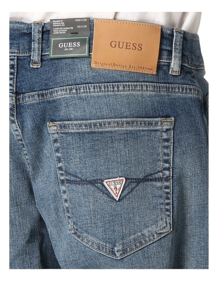 Damon Straight Leg Jeans in Blue image 5