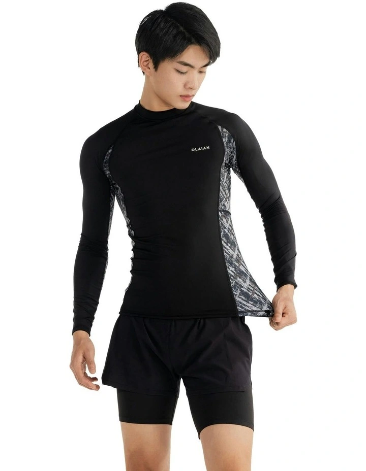 Surfing UV Protection Top in Brush Black image 2