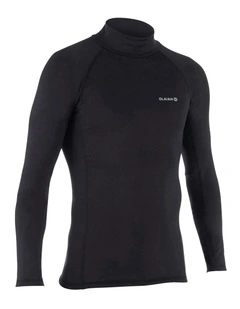 Long Sleeve Fleece Surf Top 900 in Black