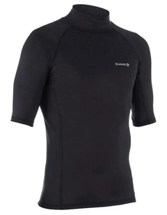 Short Sleeve Fleece Surf Top 900 in Black