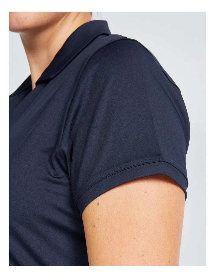Golf Short-Sleeved Polo Shirt WW 500 in Navy Blue image 2