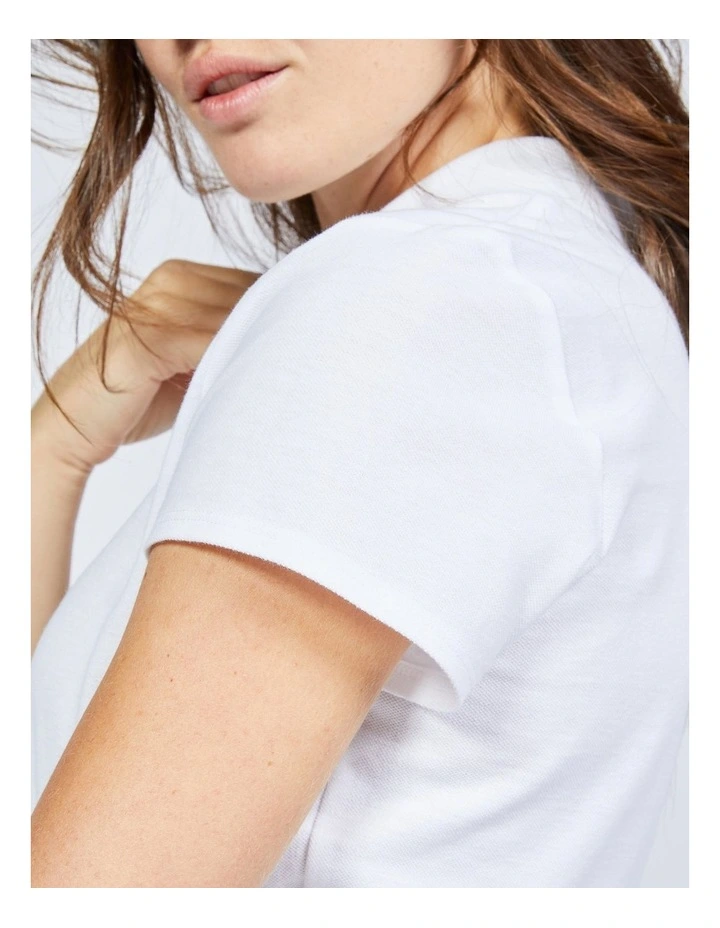 Golf Short-Sleeved Polo Shirt MW100 in White image 4