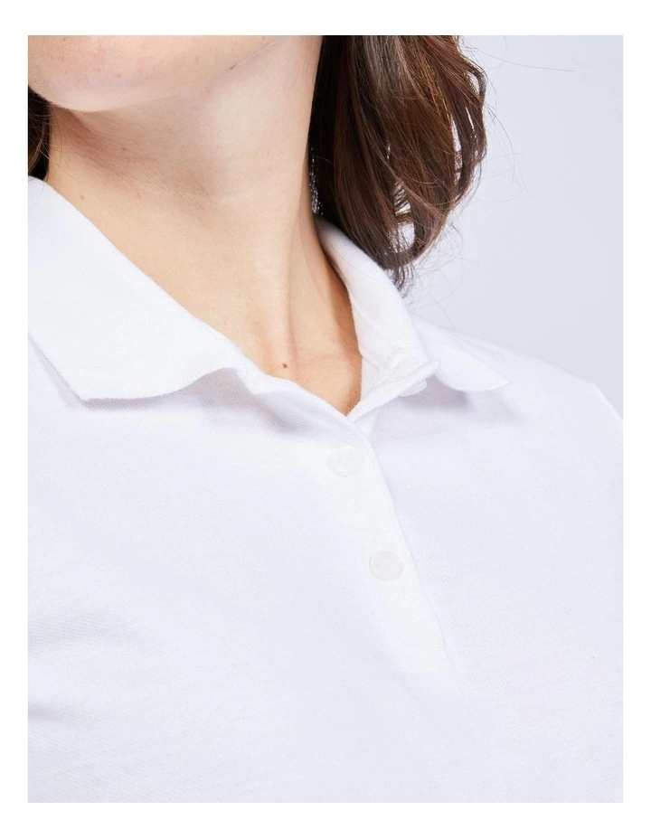 Golf Short-Sleeved Polo Shirt MW100 in White image 5