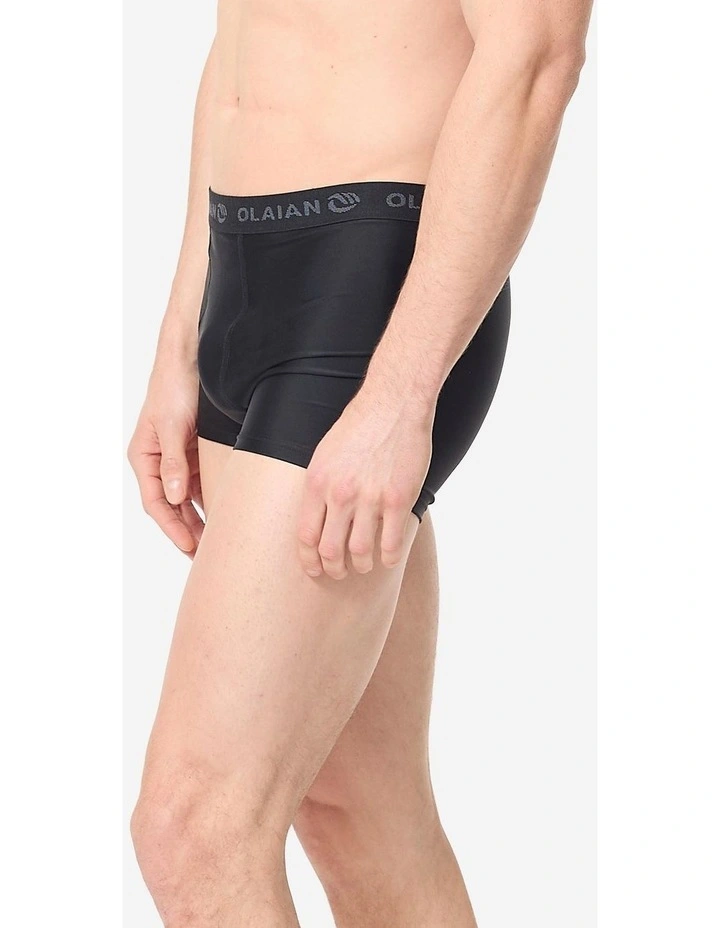 Decathlon | Base layer eco boxer shorts 500 black image 2