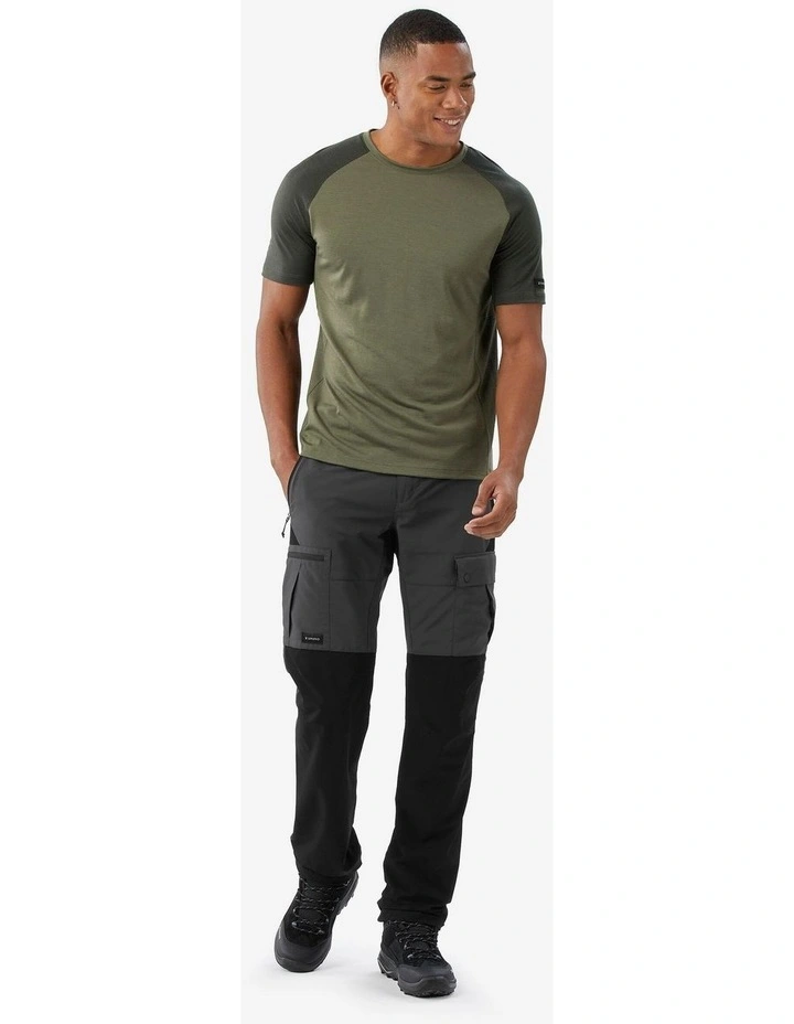 Decathlon | Men's Merino wool short-sleeved Merino Wool T-shirt-Khaki image 2
